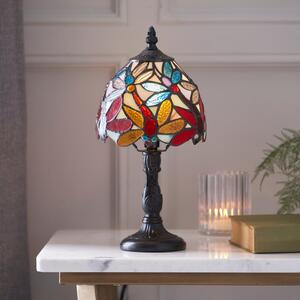 Vogue Coral Tiffany Table Lamp Red/Blue/Yellow
