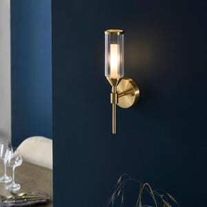 Vogue Bailey Ribbed Wall Light Gold