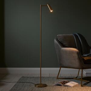 Vogue Adam Steel Adjustable Touch Dimmable Floor Lamp Brass
