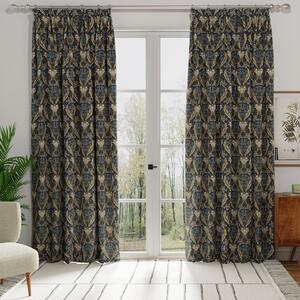 Acanthus Made To Measure Curtains Navy