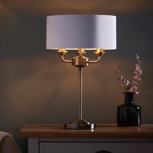 Vogue Sandringham 3 Light Table Lamp White