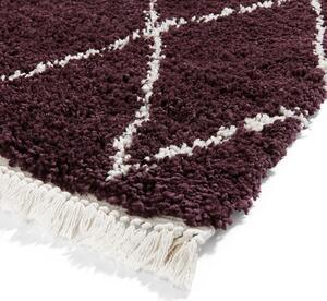 Boho 8280 Shaggy Runner 60cm x 230cm Rug Purple