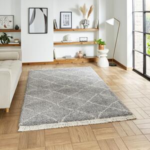 Boho 5413 Shaggy Rug Grey