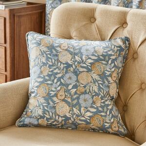 Orchard Fruits Square Cushion Blue/Yellow