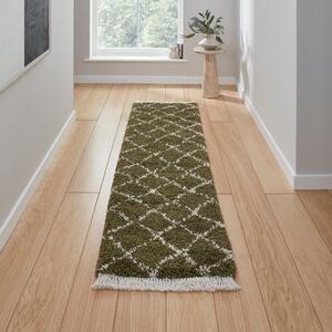 Boho 5413 Shaggy Runner 60cm x 230cm Green