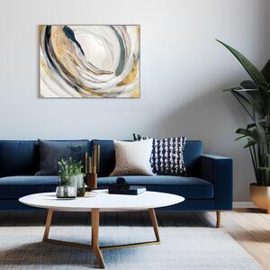 Cedar & Sage Whirl Abstract Framed Canvas Grey