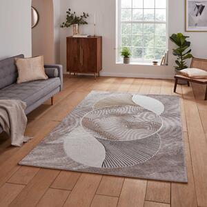 Creation 50097 Metallic Effect Yarn Rug Gold Beige