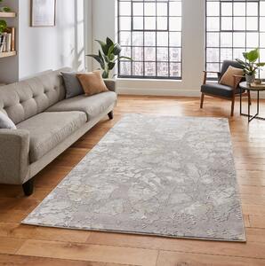 Apollo 2677 200cm x 290cm Metallic Effect Yarn Rug Grey Gold