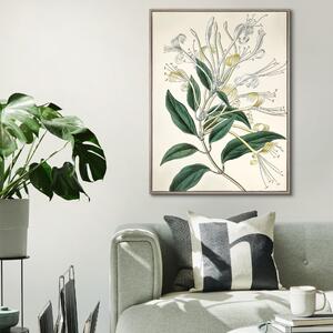 Cedar & Sage Flourishing Foliage Floral Framed Canvas Brown/Green