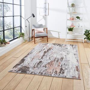 Apollo GR580 200cm x 290cm Metallic Effect Yarn Rug Grey Rose