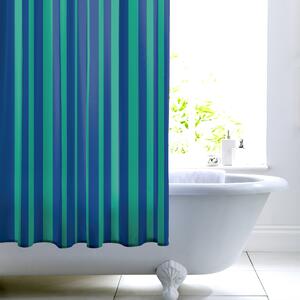 Bold Stripe Shower Curtain Aqua (Blue)