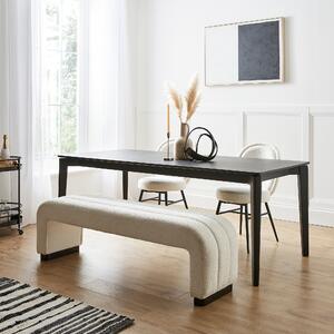 Lucilla Boucle Dining Bench Boucle Ivory