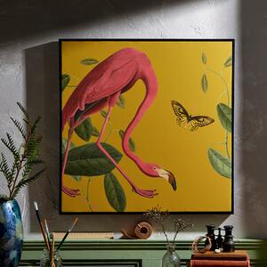 Flamingo Framed Canvas MultiColoured