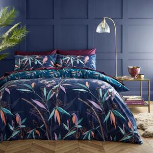 Mahira Bamboo Duvet Cover & Pillowcase Set Navy (Blue)