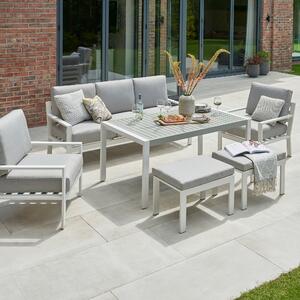 Titchwell 5 Seater White Lounging Set White