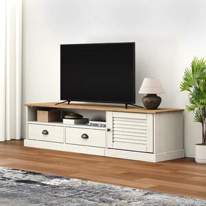 TV Cabinet VIGO White 156x40x40 cm Solid Wood Pine