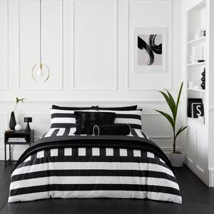 Style Sisters Bold Stripe Duvet Cover Bedding Set Black White