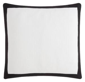 Style Sisters Waffle 55cm x 55cm Filled Cushion White Black