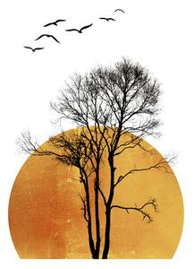 Art Print Kubistika - Winter sunrise, (40 x 60 cm)