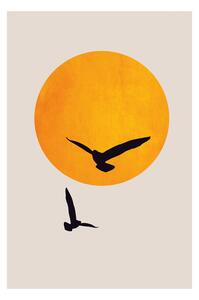 Art Print Kubistika - Birds in the sky, (40 x 60 cm)