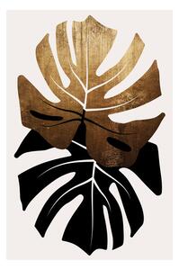 Art Print Kubistika - Duet of monsteras, (40 x 60 cm)