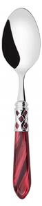 ALADDIN CHROME RING 6 TABLE SPOONS - Burgundy Red