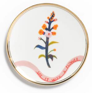 SAY IT WITH A FLOWER DESSERT PLATE - Orange