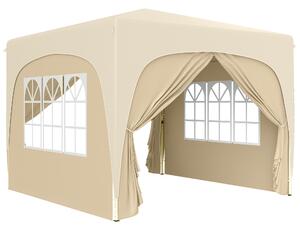 Outsunny 3 x 3m Pop-Up Gazebo Shelter, with Accessories - Sand