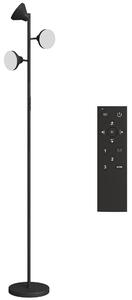 HOMCOM Three-Lamp Multi-Adjustable Floor Light - Black