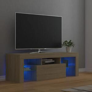 TV Cabinet with LED Lights Sonoma Oak 120x35x40 cm