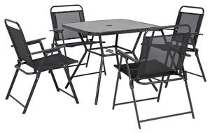 Outsunny Five-Piece Metal Frame Garden Dining Set
