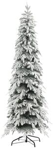 HOMCOM Pencil Christmas Tree, 7ft Artificial Christmas Tree, Snow Flocked Xmas Tree with Downswept Branches and 800 Tips, for Home, Green Aosom UK