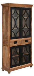 Display Stand Home ESPRIT Black Natural Iron Mango wood 100 X 40 X 200 cm