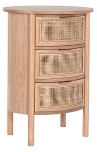 Nightstand Home ESPRIT Natural Natural rubber 48 x 35 x 66 cm