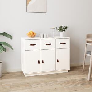 Sideboard White 100x40x75 cm Solid Wood Pine