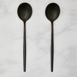 Hexham Set of 2 Black Serving Spoons