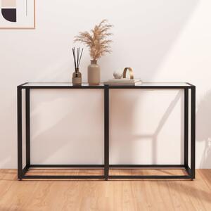 Console Table Transparent 140x35x75.5cm Tempered Glass