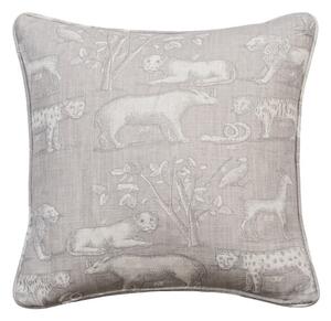 Kingdom Canvas, Sustainable Feather, Cushion, 55cm x 55cm - Andrew Martin Eco-conscious & Linen Blend & Viscose Blend Animal