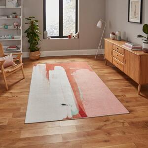 Michelle Collins Abstract Terracotta and Ivory Rug