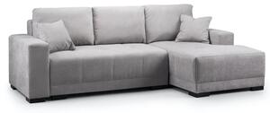 Callison Velvet Right Hand Corner Sofa Bed In Grey