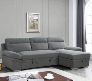 Astoria Fabric Corner Sofa Bed In Grey