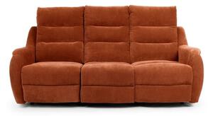 Arcata Electric Power Fabric 3 Seater Sofa In Cinnamon