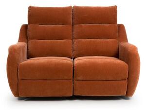 Arcata Electric Power Fabric 2 Seater Sofa In Cinnamon