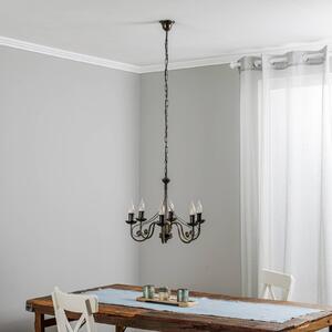 Ayleen chandelier six-bulb 1 level, black