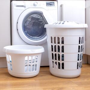 Wham Casa Plastic Laundry Basket & Hamper Set White