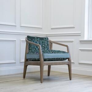 Liana Bennu Wooden Frame Accent Chair Blue