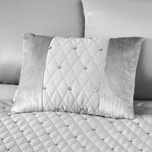 Silver Sequin Cluster Cushion Grey