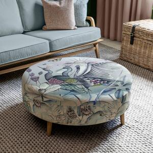 Petra Chamrosh Footstool Blue