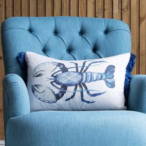 Gerroa Cotton Rectangle Cushion Cobalt Blue