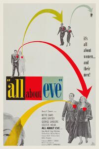 Fine Art Print All about Eve, Ft. Bette Davis & Marilyn Monroe (Vintage Cinema / Retro Movie Theatre Poster / Iconic Film Advert), (26.7 x 40 cm)